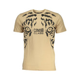 Cavalli Class Beige Cotton T-Shirt -   -  Cavalli Class.